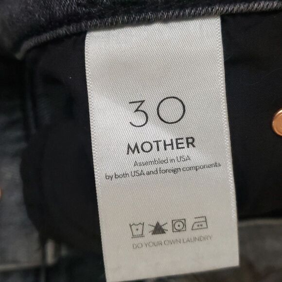 MOTHER Denim Gray Chic Feminine Edgy Streetwear Grunge High Waist Jeans Size 30 - Picture 7 of 13